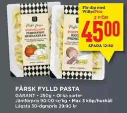 Willys Garant fylld pasta erbjuda