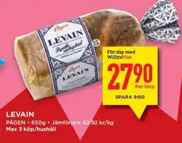 Willys Levain erbjuda