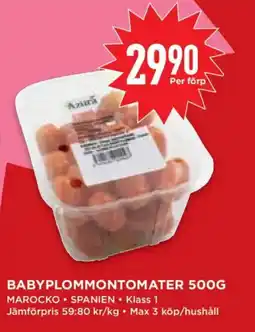 Willys Babyplommontomater erbjuda