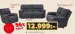 XXXLutz Begränsat lager soffgrupp 3+2+1 erbjuda
