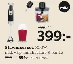 XXXLutz Wilfa stavmixer set, 800w, erbjuda