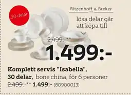 XXXLutz Komplett servis "Isabella" erbjuda