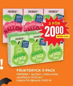 Willys Fruktdryck 3-pack erbjuda