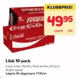Hemköp Coca-Cola Läsk 10-pack erbjuda