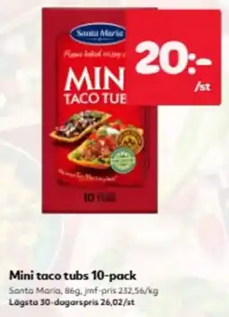 Hemköp Santa Maria mini taco tubs erbjuda