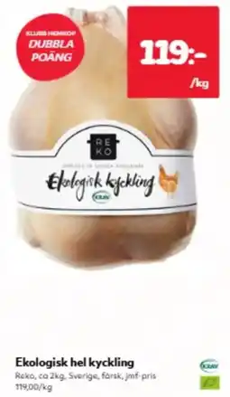 Hemköp Reko hel kyckling erbjuda