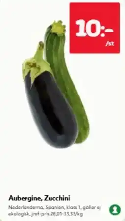 Hemköp Aubergine, Zucchini erbjuda