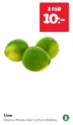 Hemköp Lime erbjuda