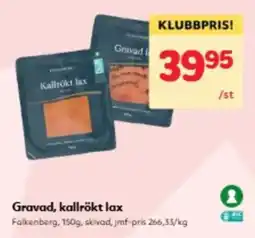 Hemköp Gravad, kallrökt lax erbjuda