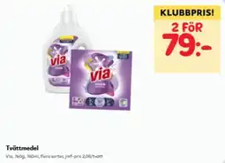 Hemköp Via tvättmedel erbjuda