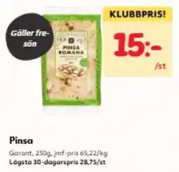 Hemköp Pinsa erbjuda