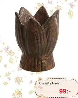 Blomsterlandet Ljusstake Maria erbjuda