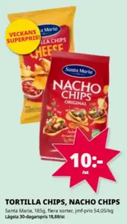Tempo Santa Maria tortilla chips, nacho chips erbjuda