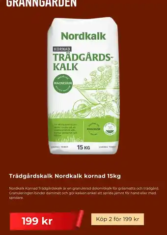 Nordkalk trädgårdskalk kornad