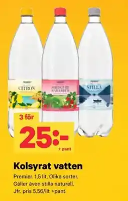 City Gross Premier kolsyrat vatten erbjuda