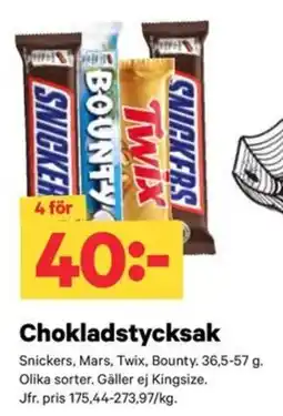 City Gross Chokladstycksak erbjuda