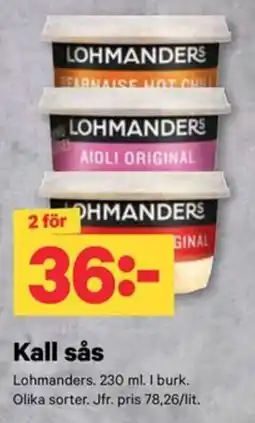 City Gross Lohmanders kall sås erbjuda