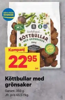 City Gross Köttbullar med grönsaker erbjuda