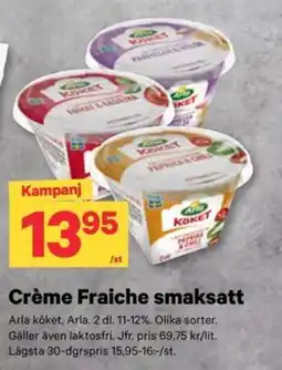 City Gross Arla köket crème fraiche smaksatt erbjuda