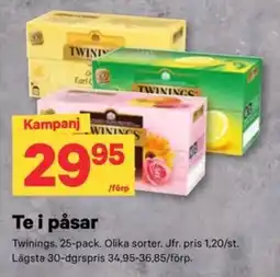 City Gross Twinings te i påsar erbjuda