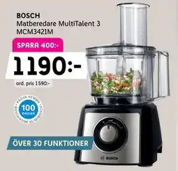 Elon BOSCH Matberedare MultiTalent 3 MCM3421M, Medlemspris erbjuda