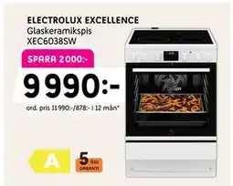 Elon ELECTROLUX EXCELLENCE Glaskeramikspis XEC6038SW erbjuda