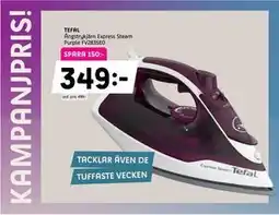 Elon TEFAL Ångstrykjärn Express Steam Purple FV2835E0 erbjuda