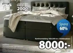 JYSK TYSLA kontinentalsäng + EKSO bäddmadrass erbjuda