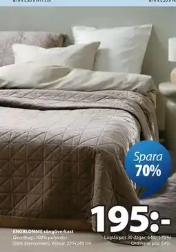 JYSK ENGBLOMME sängöverkast erbjuda