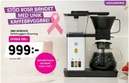 Elon OBH NORDICA Kaffebryggare Blooming, Medlemspris erbjuda