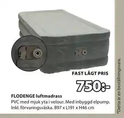JYSK FLODENGE luftmadrass erbjuda