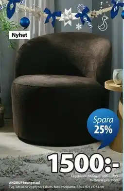 JYSK ANDRUP loungestol erbjuda