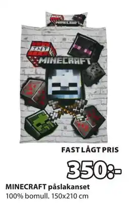 JYSK MINECRAFT påslakanset erbjuda