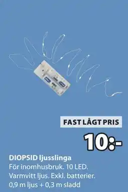 JYSK DIOPSID ljusslinga erbjuda