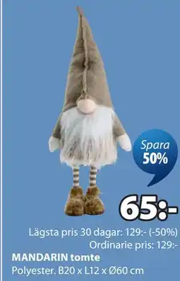 JYSK MANDARIN tomte erbjuda