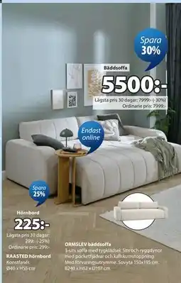 JYSK ORMSLEV bäddsoffa erbjuda