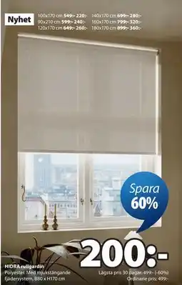 JYSK HIDRA rullgardin erbjuda