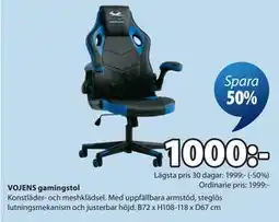 JYSK VOJENS gamingstol erbjuda