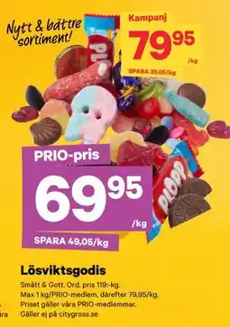 City Gross Lösviktsgodis erbjuda