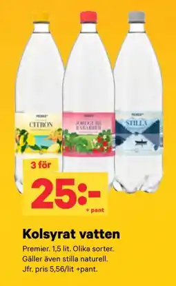City Gross Kolsyrat vatten erbjuda