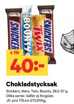 City Gross Chokladstycksak erbjuda