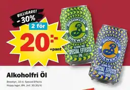 Pekås Brooklyn alkoholfri öl erbjuda