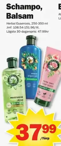 Pekås Herbal Essences Schampo, Balsam erbjuda