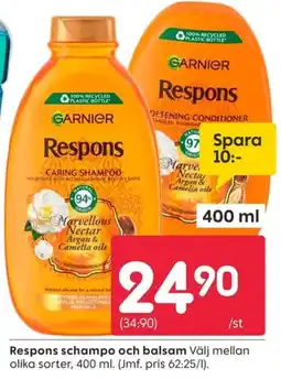 Rusta Garnier respons schampo och balsam erbjuda