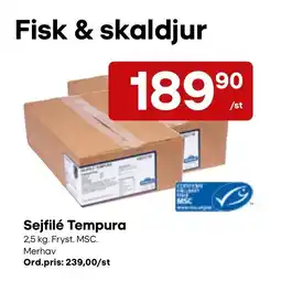 Snabbgross Sejfilé Tempura erbjuda