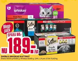 ÖoB Sheba & Whiskas kattmat erbjuda
