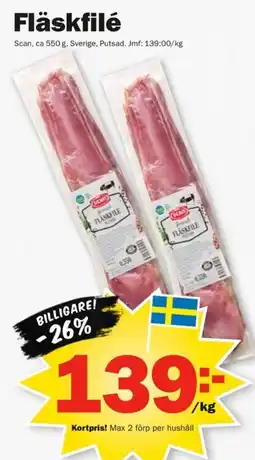 Pekås Scan fläskfilé erbjuda