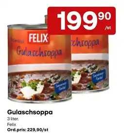 Snabbgross Felix gulaschsoppa erbjuda