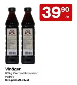 Snabbgross Pedros vinäger erbjuda
