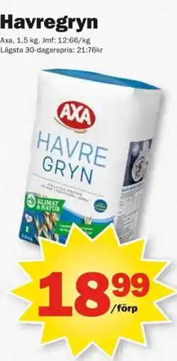 Pekås Axa havregryn erbjuda